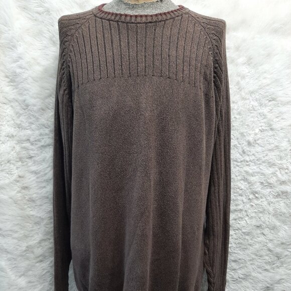 Columbia Men's Tall 100% Cotton Brown Pullover Knitted Sweater Size XLT - Picture 1 of 8